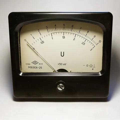 voltmeter: an instrument for measuring electric potential in volts