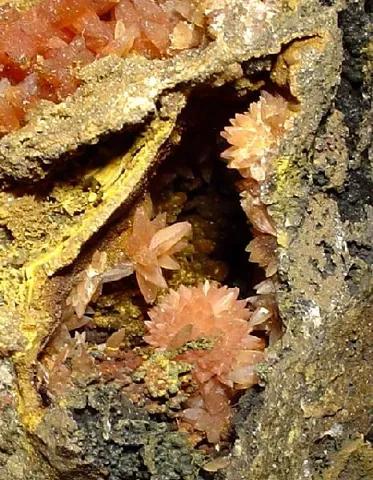 vug: a small to medium-sized cavity inside rock that may be formed through a variety of processes