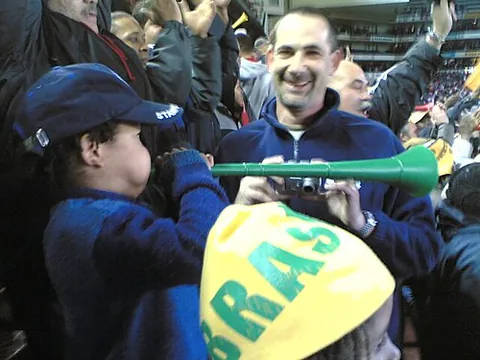 vuvuzelist: someone who blows a vuvuzela, a type of traditional South African horn