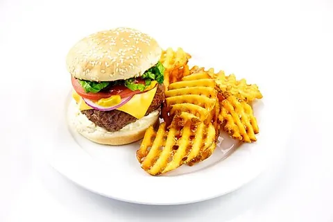 waffle fries: potato crisps in a waffle shape, i.e. crinkle-cut with holes