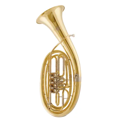 wagner tuba: a brass instrument that combines tonal elements of the French horn and the trombone