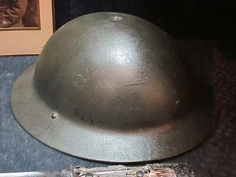 washbasin helmet: a style of soldier's helmet that is almost identical to or resembles the helmet used by the British...