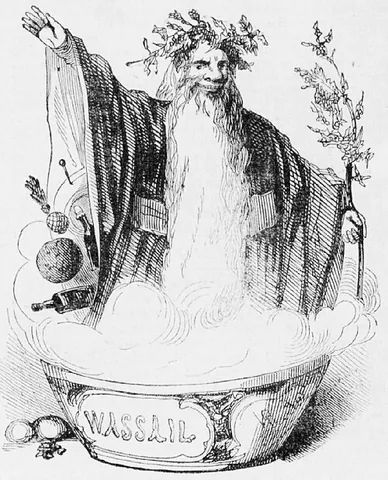 wassail bowl: a large bowl or goblet used for the communal drinking of wassail (a traditional hot, spiced punch...