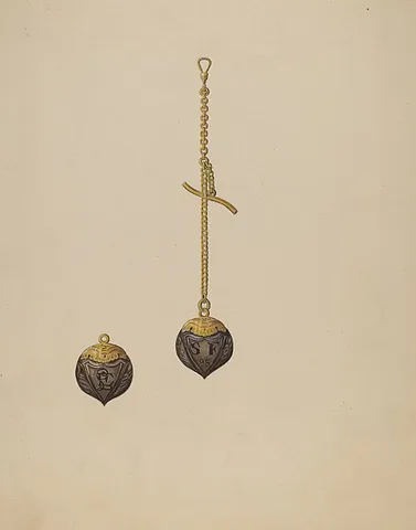 watch charm: a small ornament attached to the chain of a pocket watch