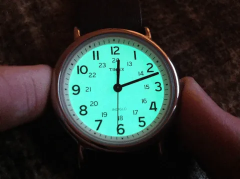 watch face: the surface of a watch that contains the dial and hands, or a digital display, or (sometimes) both