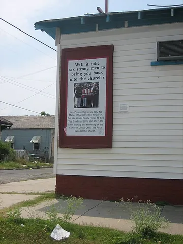 wayside pulpit: a roadside sign fronting churches and other religious worship centers, whose message is changed...
