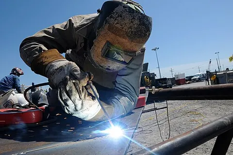 welding: the joining two materials (especially two metals) together by applying heat, pressure and filler,...
