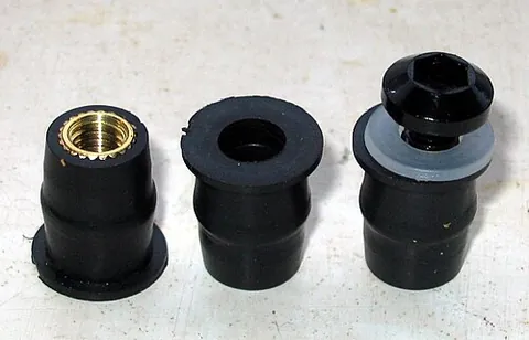 well nut: a type of nut with bulging rubber that grips the hole when the screw is screwed in. Its principle...
