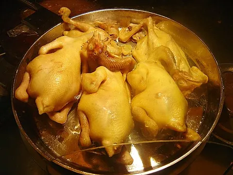 wenchang chicken: a chicken dish from the Wenchang city area in Hainan, China, made with a small, fleshy variety of...