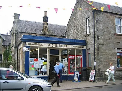 west linton: a village in the Scottish Borders council area, Scotland, historically in Peeblesshire (OS grid ref...