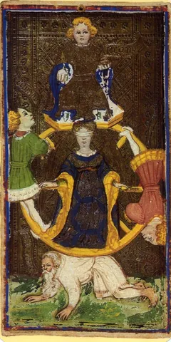 wheel of fortune: a gambling or lottery device consisting of a wheel which is spun horizontally to determine, by its...