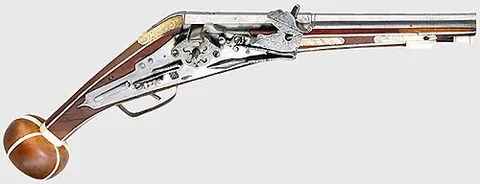 wheellock: an early type of firearm, using a spring-driven wheel against a flint to make sparks in the firing...