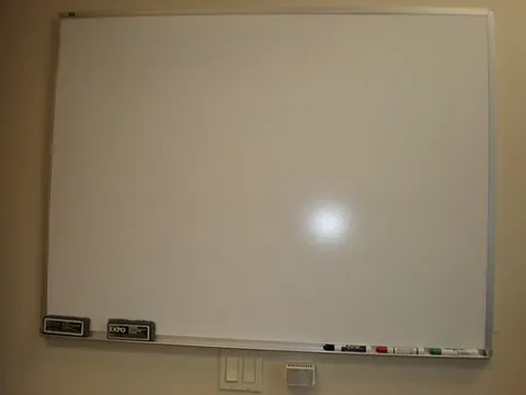 whiteboard: a writing board finished with a hard white material, which can be written upon using special...