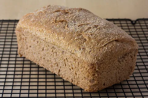 whole-wheat bread: wholemeal bread made of wholegrain wheatmeal