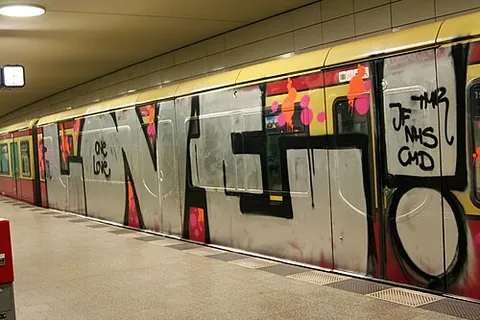 wholecar: a piece of graffiti that covers an entire train carriage