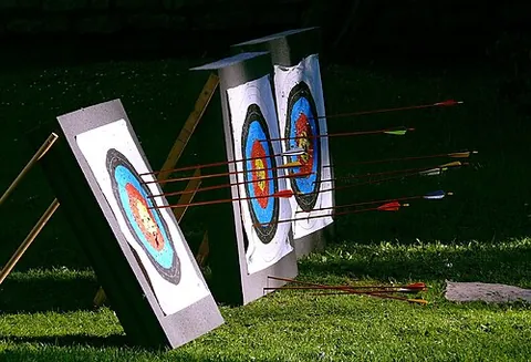 wide of the mark: of a projectile: missing the target