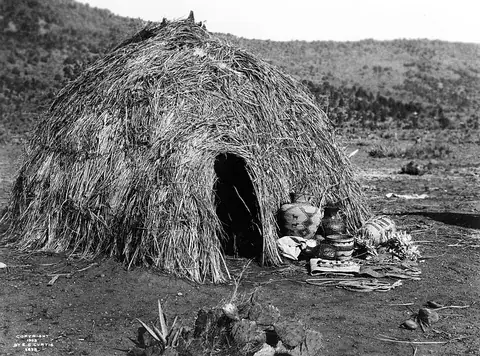 wigwam: a dwelling having an arched framework overlaid with bark, hides, or mats, used by Native Americans...
