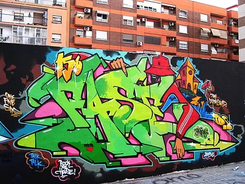 wildstyle: a form of graffiti with text so stylized as to be difficult to read, often with interlocking,...