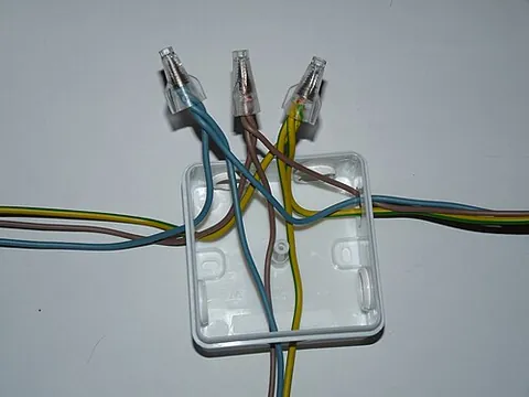 wire nut: a hollow cone-shaped device with a conductive interior and an insulating exterior (usually plastic)...