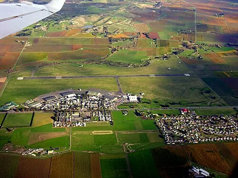 woodbourne: a settlement, an airport and RNZAF air base west of Blenheim, Marlborough, New Zealand