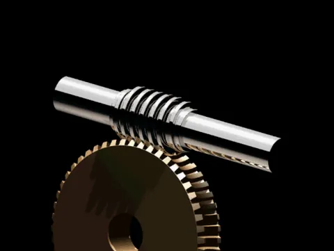 worm wheel: the gear wheel component in a worm drive