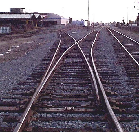 wye switch: a railroad switch, having a Y shape, in which one line splits into two lines that diverge at equal...