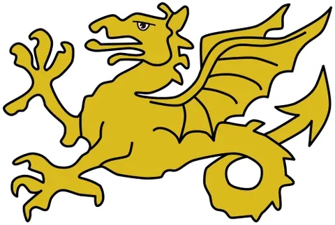wyvern: a draconian creature possessing wings, only two legs and usually a barbed tail