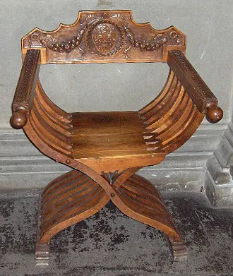 x-chair: a folding chair with an X-shaped frame