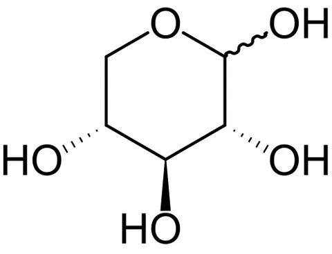 xylose: one of the pentoses, C₅H₁₀O₅, a white crystalline sugar, derived from wood