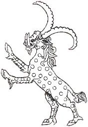 yale: a mythical beast in European mythology and heraldry, usually portrayed as an antelope- or goatlike...