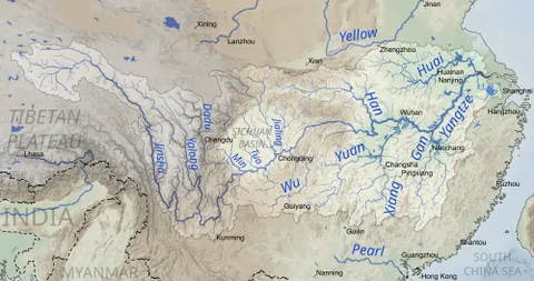 yangtze: the chief river of central China and the third longest river in the world, flowing a total of 6300...