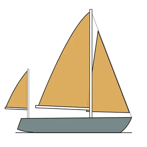 yawl: a small ship's boat, usually rowed by four or six oars