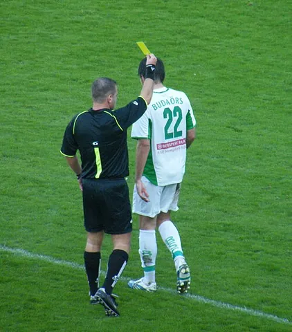 yellow card: a yellow-coloured card, shown to a player (especially in association football) as a caution that he...