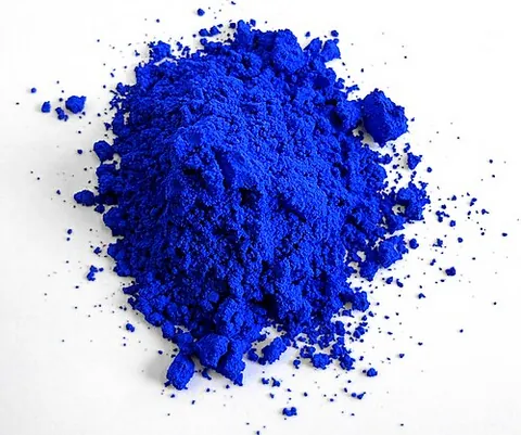 yinmn blue: an inorganic vivid blue pigment, having a chemical formula of the form YIn₁₋ₓMnₓO₃