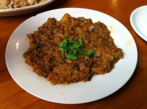 zaalouk: a Moroccan eggplant salad