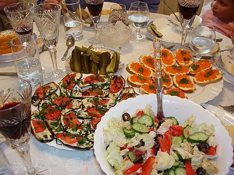 zakuska: an assortment of hors d’oeuvres