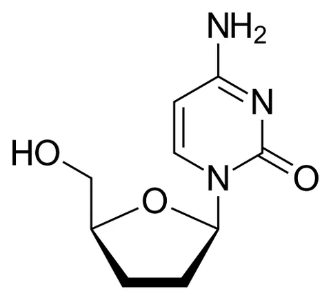 zalcitabine: a drug C₉H₁₃N₃O₃ which inhibits the replication of HIV and is formerly used in the treatment of...