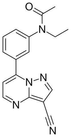zaleplon: a sedative hypnotic drug of the pyrazolopyrimidine class, mainly used to treat insomnia, rare among...