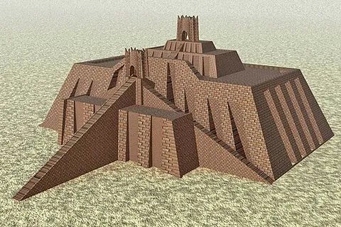 ziggurat: a temple tower of the ancient Mesopotamian valley, having the form of a terraced pyramid of...