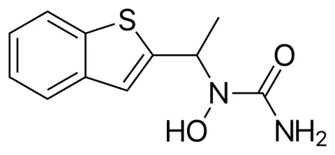 zileuton: an asthma drug that blocks leukotriene synthesis by inhibiting 5-lipoxygenase, an enzyme of the...