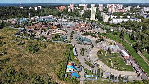 zoological garden: a zoo, a park where live animals are exhibited