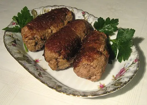 zrazy: a meat roulade dish popular in Eastern Europe